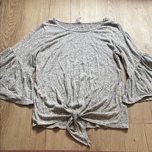 Caution To The Wind Gray Blouse